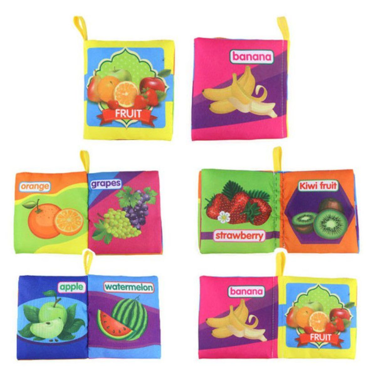 GENERICO - mini libros Montessori juguete didacticos de tela niños