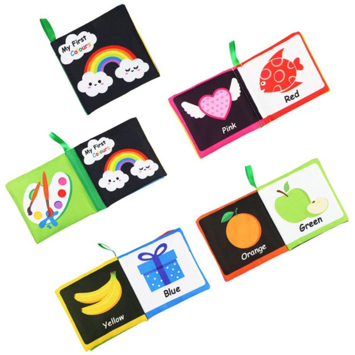 GENERICO - mini libros Montessori juguete didacticos de tela niños