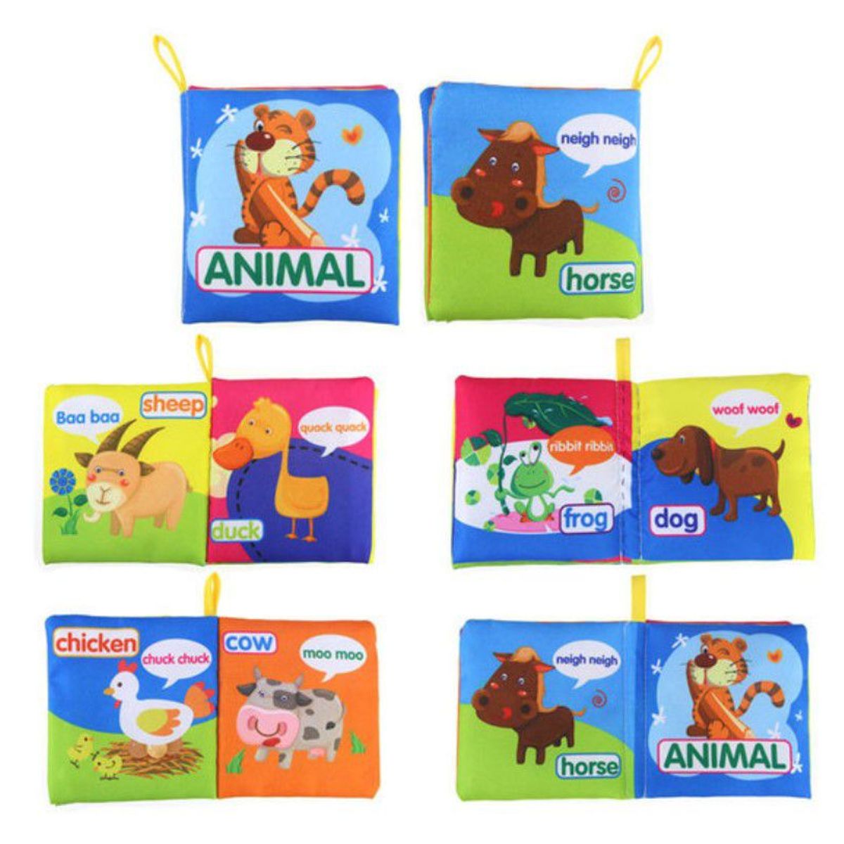 GENERICO - mini libros Montessori juguete didacticos de tela niños