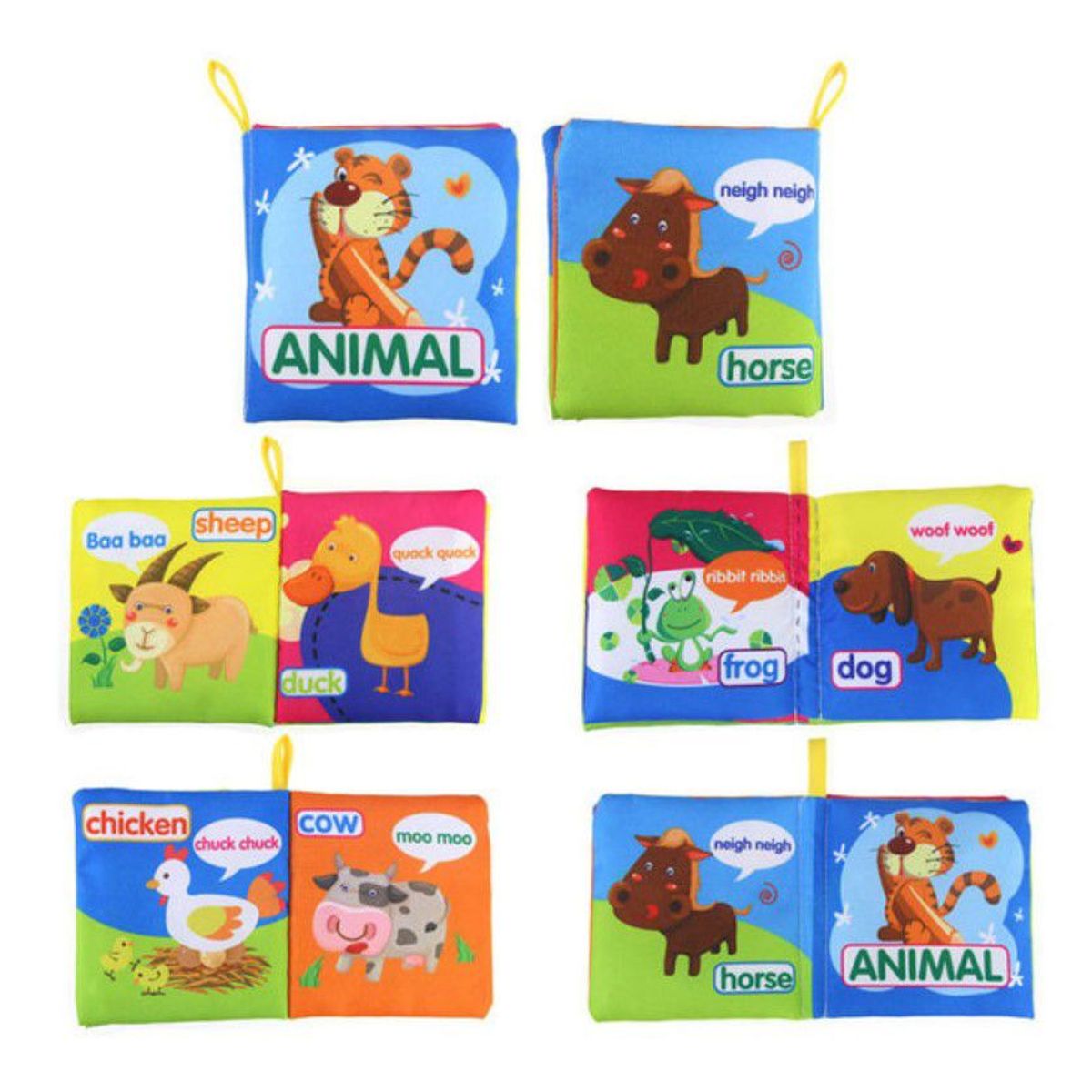GENERICO - mini libros Montessori juguete didacticos de tela niños