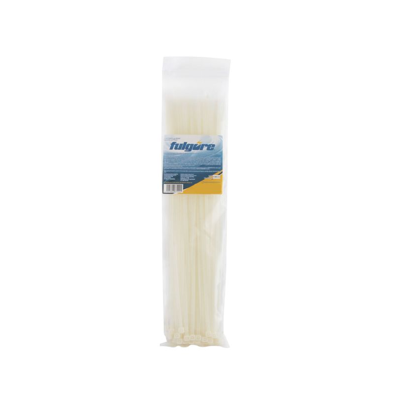FULGORE - 10 Amarres Cinchos Plásticos 122 Cm Fulgore Blancos 80 Kg