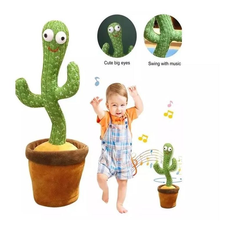 GENERICO - Cactus bailarín con canto de felpa adecuado para niños.