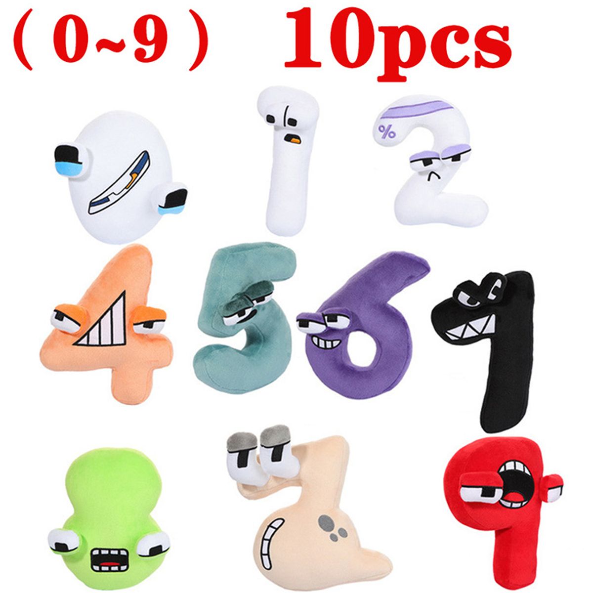GENERICO - numeros del 0-9 de peluche educativo didactico infantil