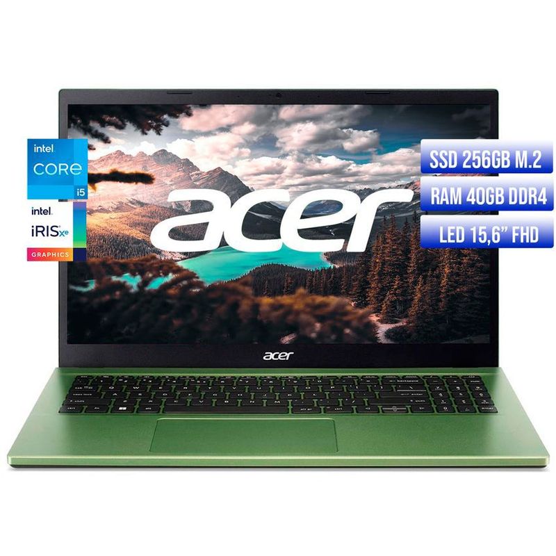 ACER - PORTATIL ACER ASPIRE INTEL CORE I5-1235U SSD 256GB RAM 40GB LED 15,6 FHD