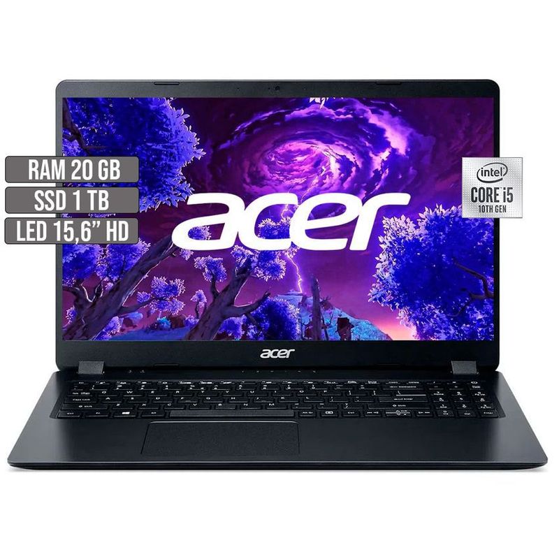 ACER - PORTATIL ACER ASPIRE 3 INTEL CORE i5-1035G1 SSD 1TB RAM 20GB LED 15,6 HD