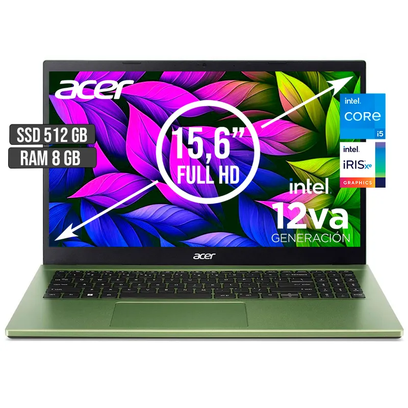 ACER - PORTATIL ACER ASPIRE INTEL CORE I5-1235U SSD 512GB RAM 8GB LED 15,6 FHD