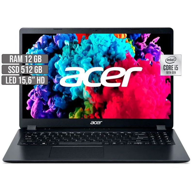 ACER - PORTATIL ACER ASPIRE 3 INTEL CORE i5-1035G1 SSD 512GB RAM 12GB LED 15,6 HD