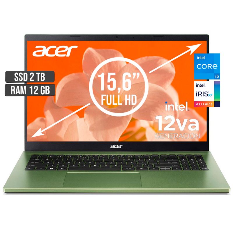 ACER - PORTATIL ACER ASPIRE INTEL CORE I5-1235U SSD 2TB RAM 12GB LED 15,6 FHD