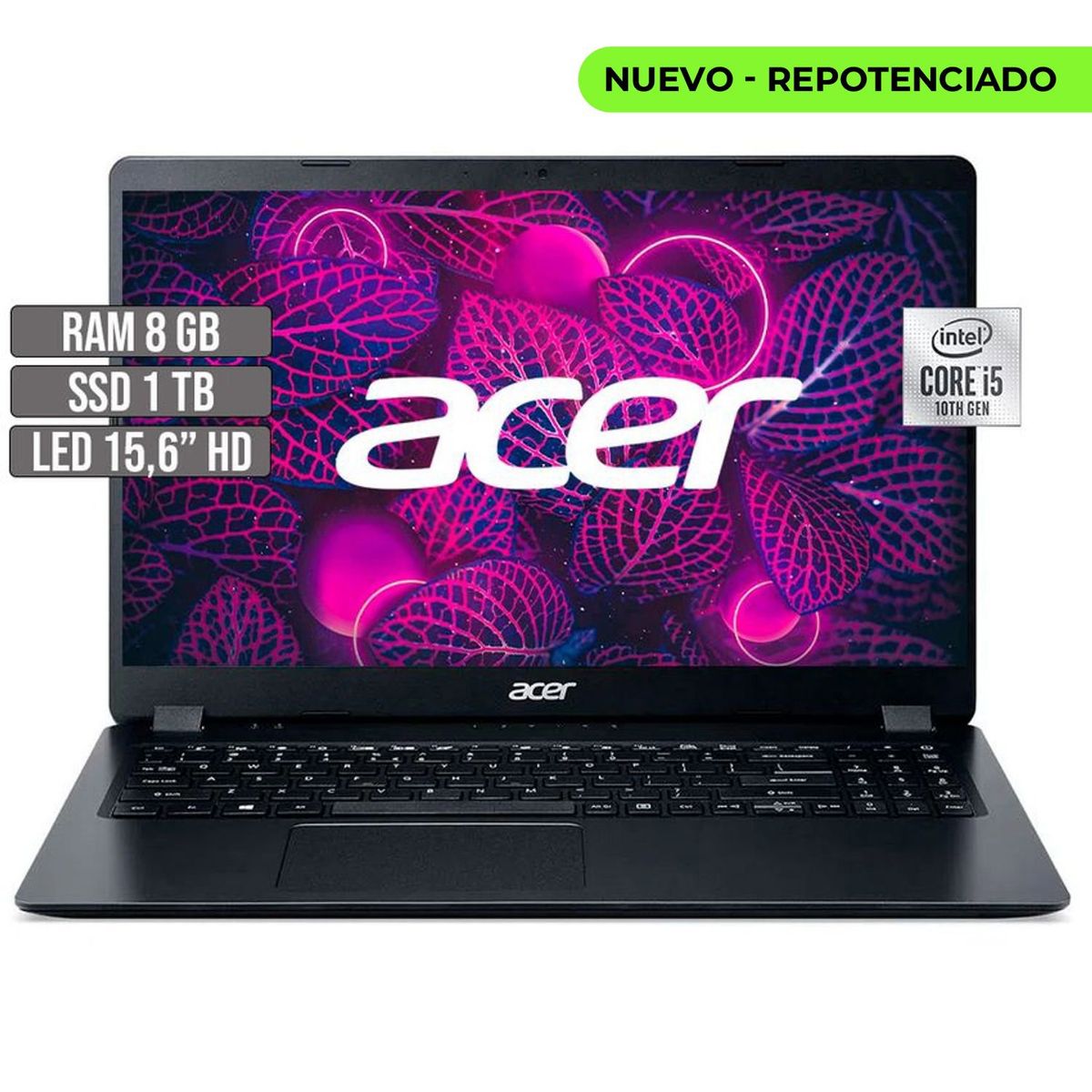 ACER - PORTATIL ACER ASPIRE 3 INTEL CORE i5-1035G1 SSD1TB RAM 8GB LED 15,6 HD