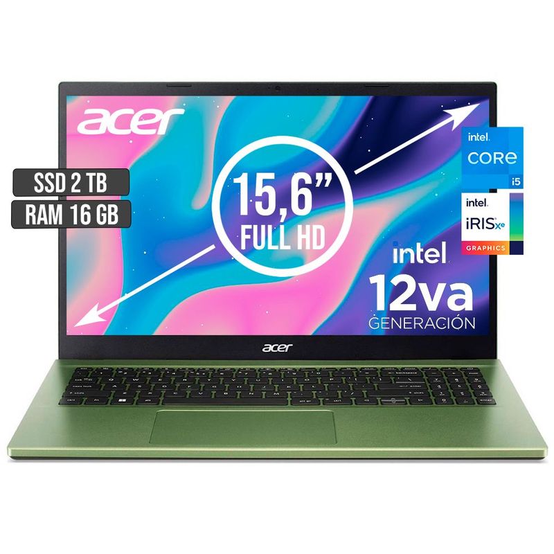 ACER - PORTATIL ACER ASPIRE INTEL CORE I5-1235U SSD 2TB RAM 16GB LED 15,6 FHD