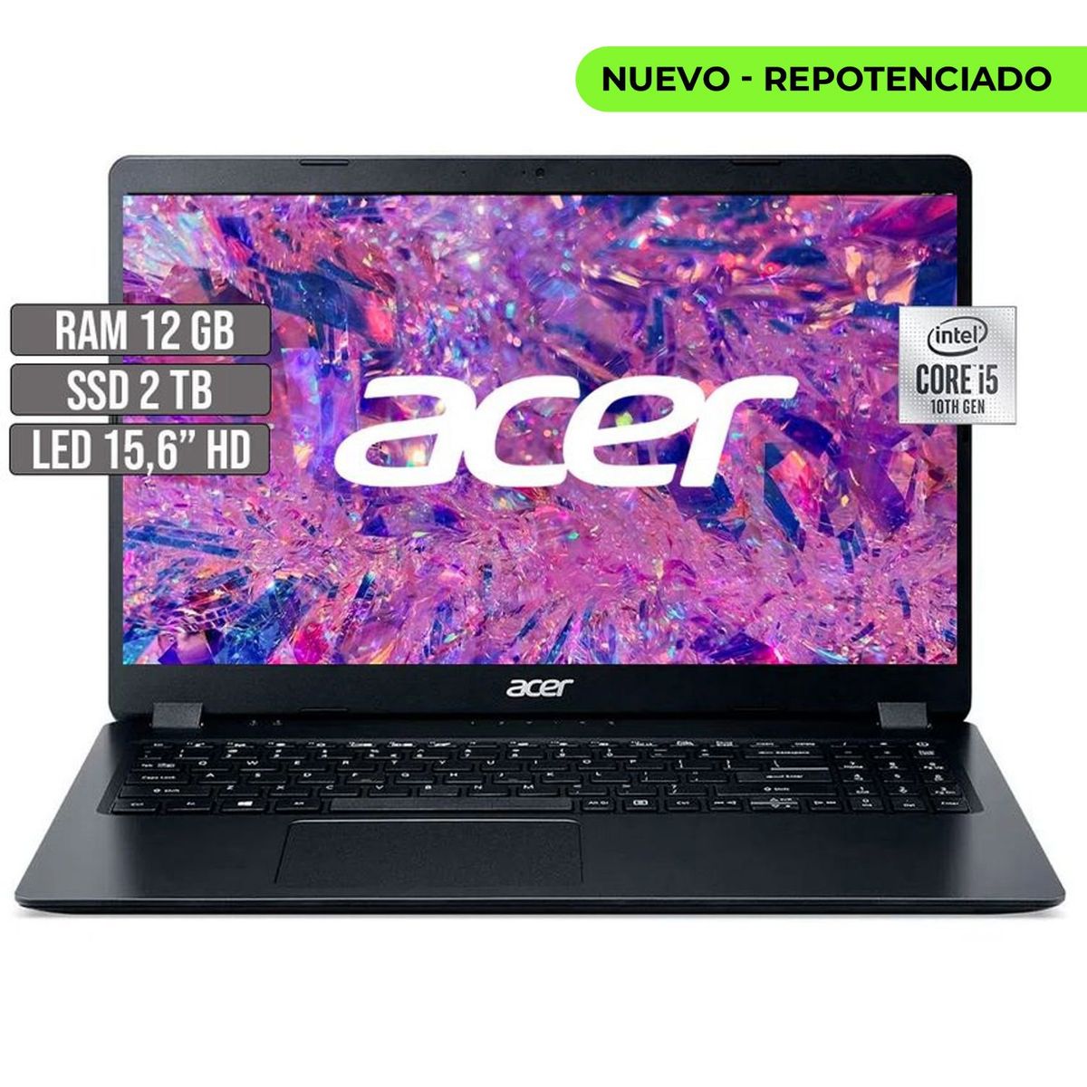 ACER - PORTATIL ACER ASPIRE 3 INTEL CORE i5-1035G1 SSD 2TB RAM 12GB LED 15,6 HD