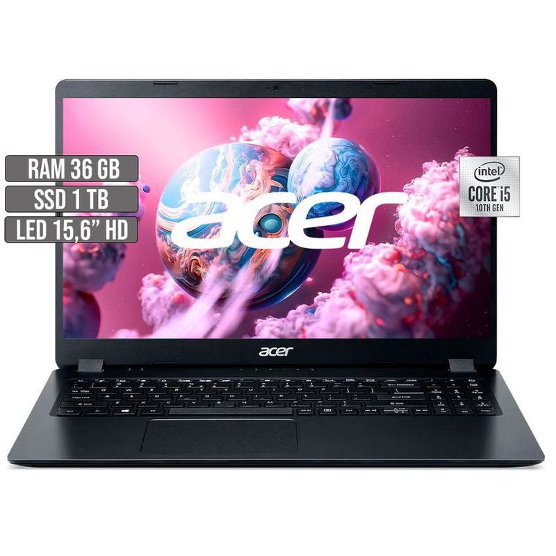 ACER - PORTATIL ACER ASPIRE 3 INTEL CORE i5-1035G1 SSD 1TB RAM 36GB LED 15,6" HD