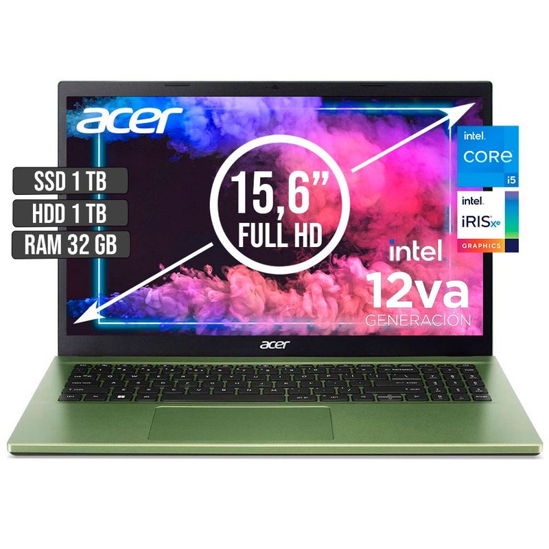 ACER - Portátil Acer Aspire Intel Core I5 1TB+1TB 32GB Ram 15.6" FHD