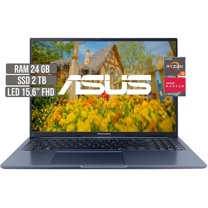 ASUS - Portátil Asus Vivobook Ryzen 5-5600H 2TB SSD 24GB RAM 16" FHD