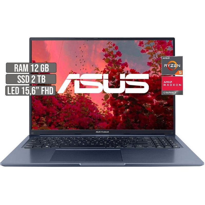 ASUS - ASUS VIVOBOOK AMD RYZEN 5-5600H SSD 2TB RAM 12GB LED 16 FHD