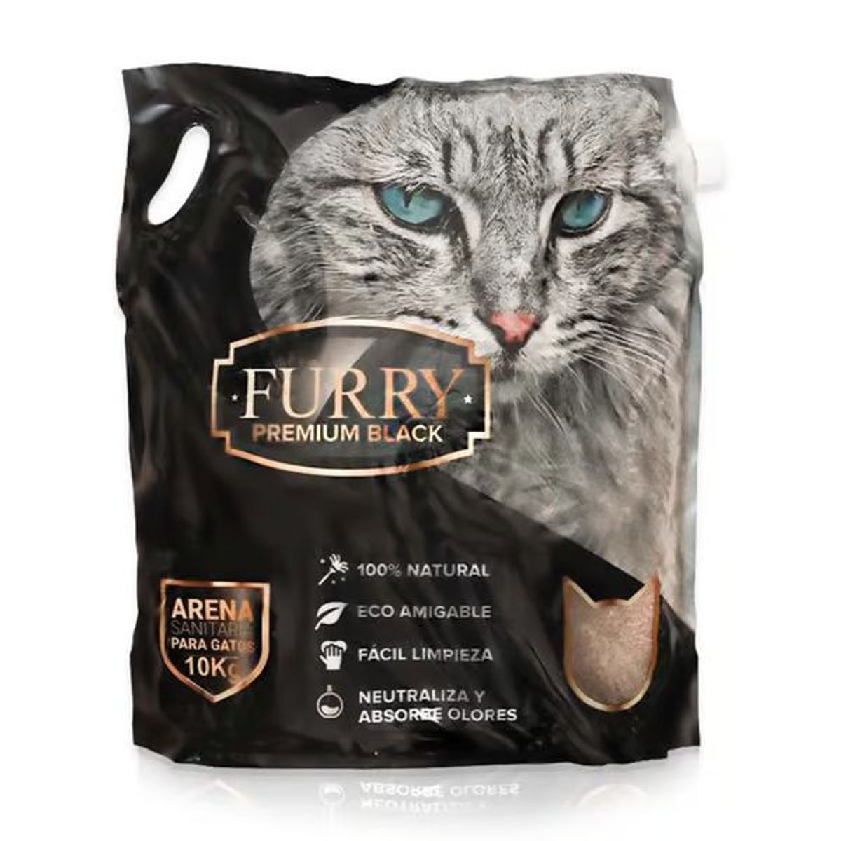 GENERICO - Furry Black - Arena Aglomerante Premium - 10 KG