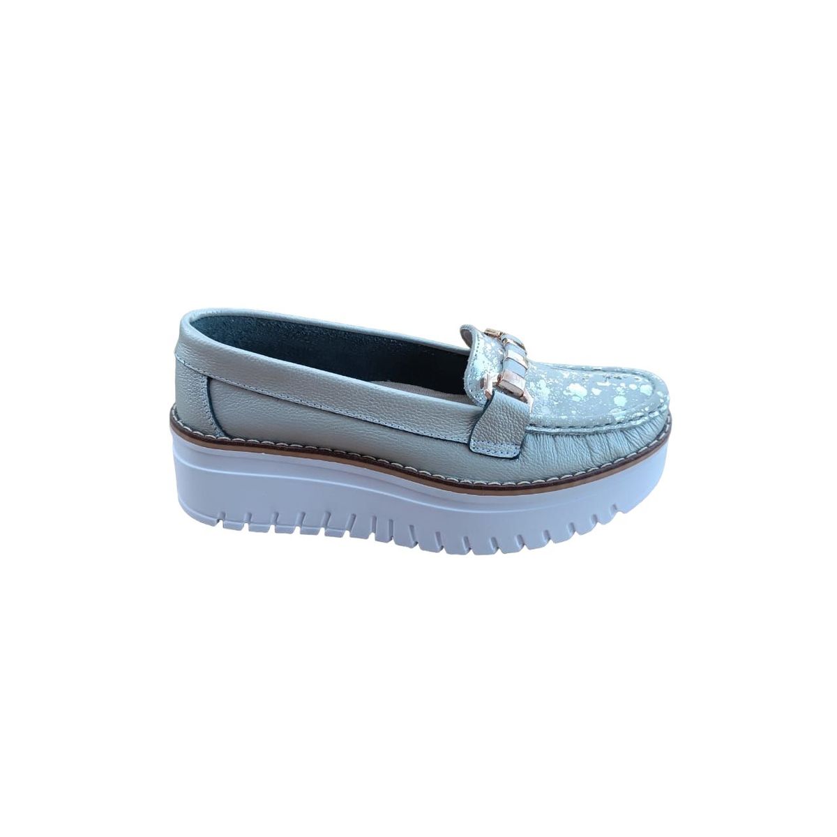 CALZADO NUEVA GACELA - MOCASIN PLATA MUJER GACELA