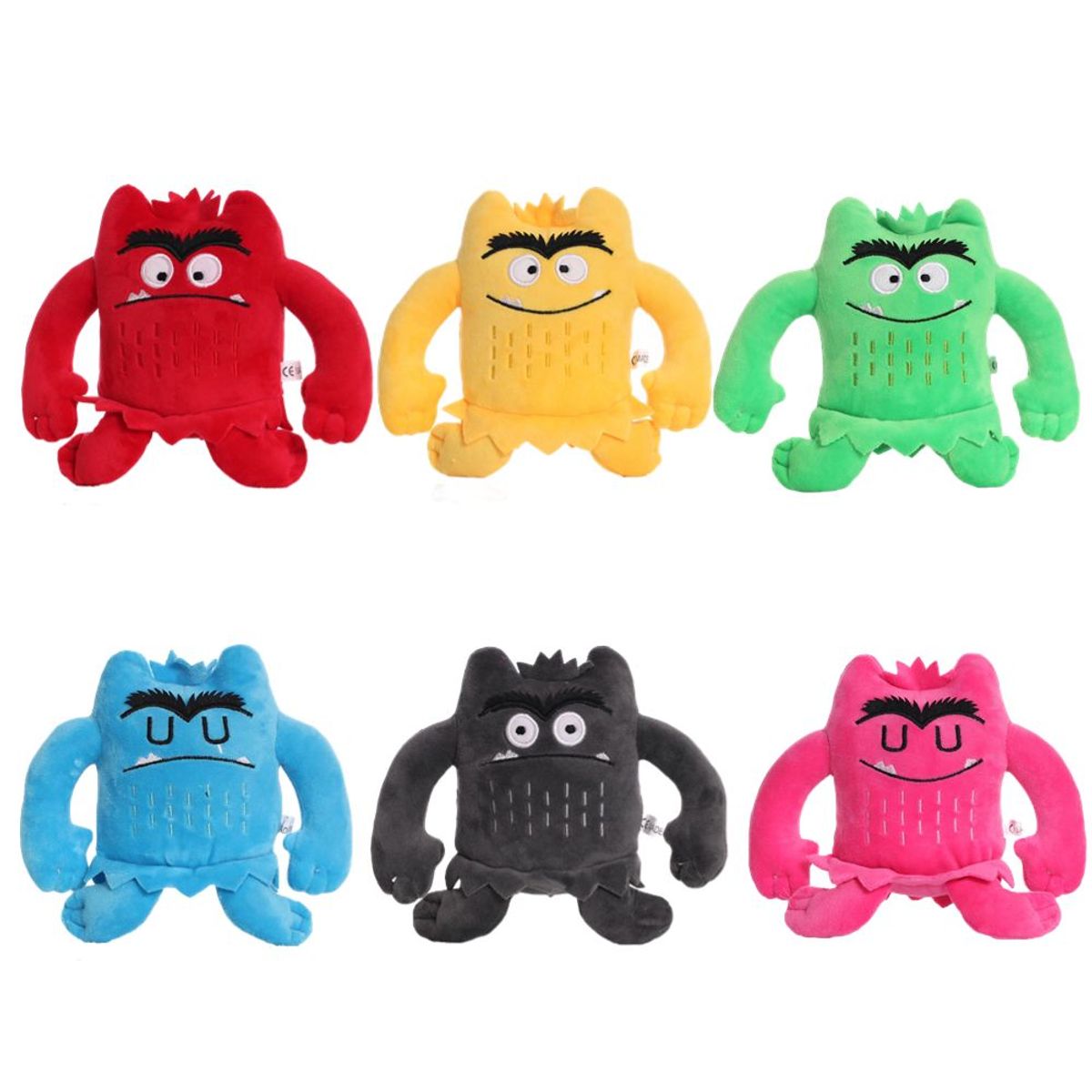 GENERICO - El Monstruo De Colores 6 Peluches De Emociones Juguete Felpa