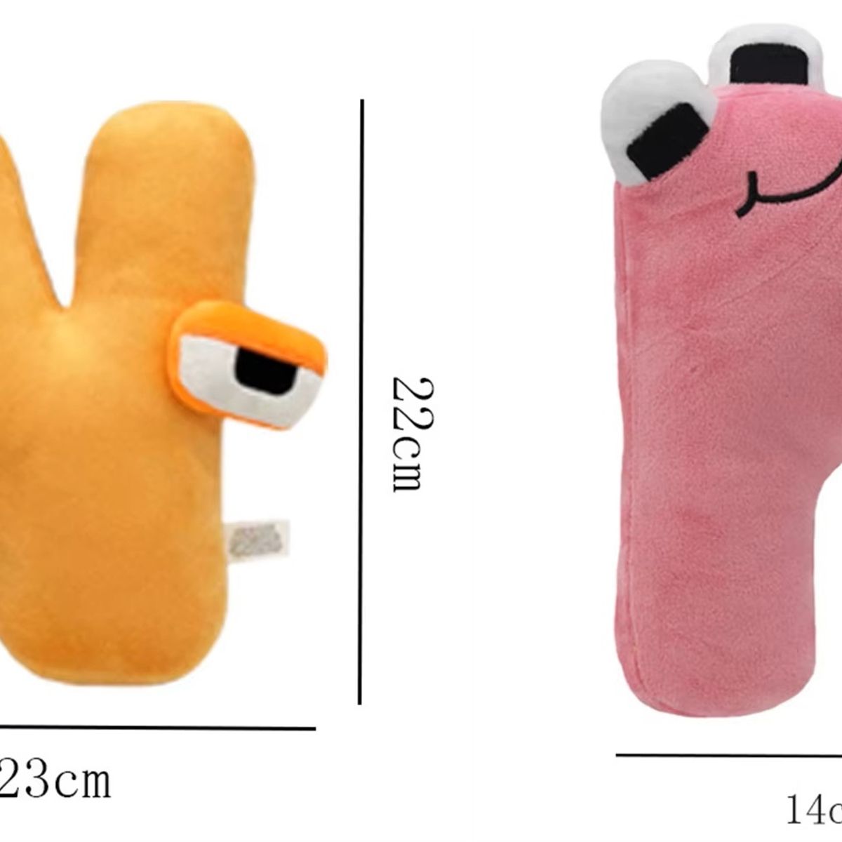 GENERICO - 13 letras del abecedario de peluche educativo infantil N-Z