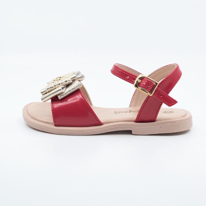 PAPOS - Sandalia Eboni Rojo y Dorado - Sandalias Niñas PAPOS - Dorado