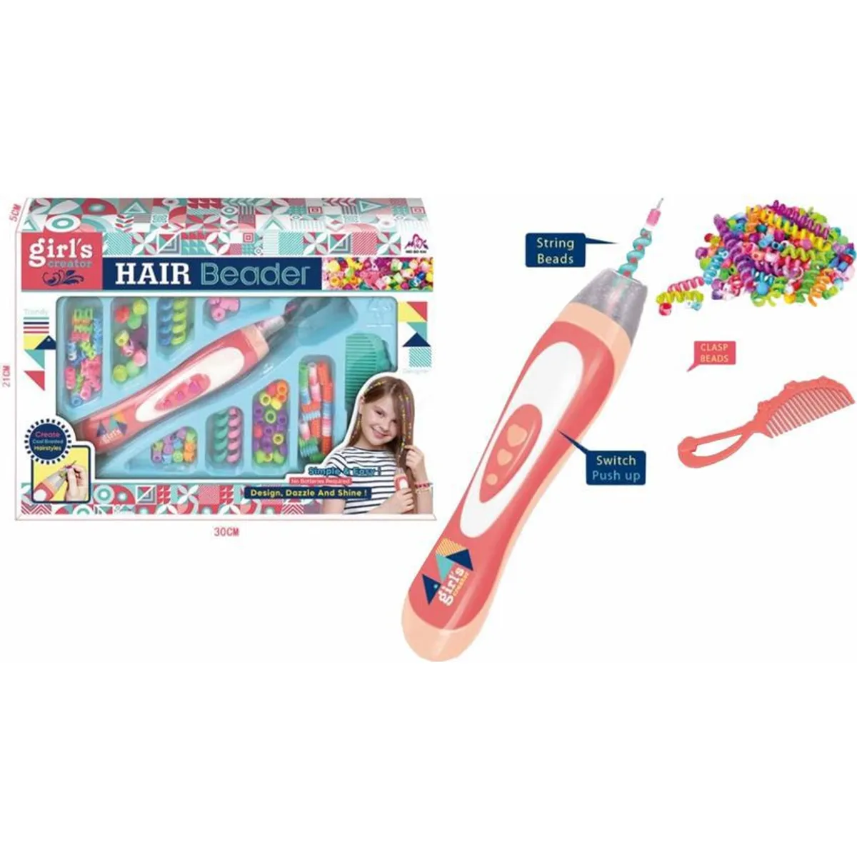 GENERICO - Juguete kit  peinados set belleza cabello niñas accesorios