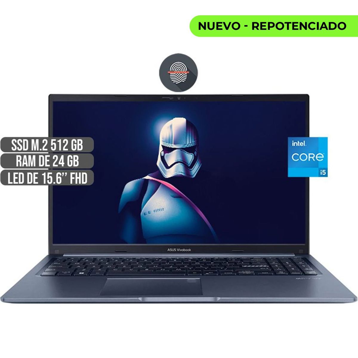 ASUS - Portátil Asus Intel Core i5 1240P 24GB RAM 512GB SSD 156 FHD X1502ZA-BQ242W