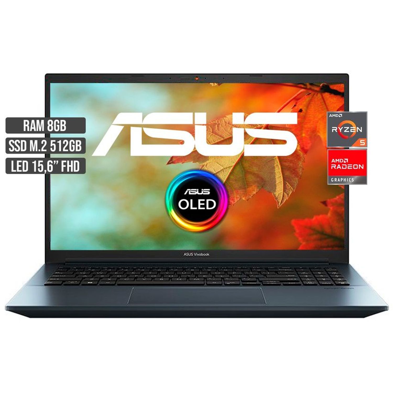 PORTATIL ASUS VIVOBOOK AMD RYZEN 5-5600H SSD 512GB RAM 8GB 15,6