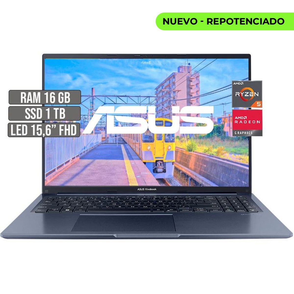 ASUS - ASUS VIVOBOOK AMD RYZEN 5-5600H SSD 1TB RAM 16GB LED 156 FHD
