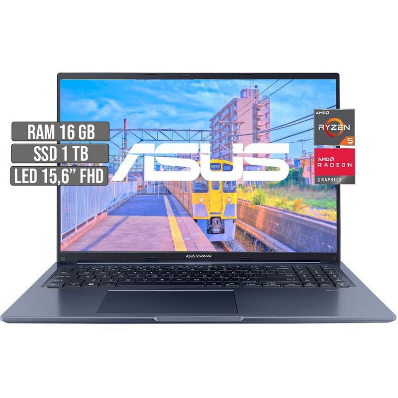 ASUS - ASUS VIVOBOOK AMD RYZEN 5-5600H SSD 1TB RAM 16GB LED 156 FHD