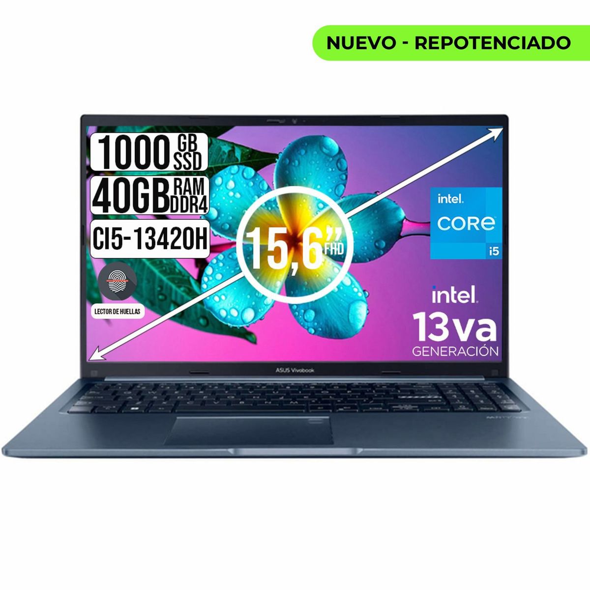 ASUS - PORTATIL ASUS INTEL CORE I5-13420H SSD 1TB RAM 40GB LED 15,6 FULL HD
