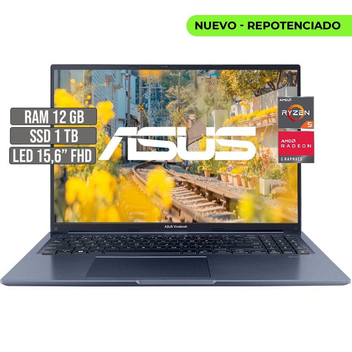 ASUS - ASUS VIVOBOOK AMD RYZEN 5-5600H SSD 1TB RAM 12GB LED 16"  FHD