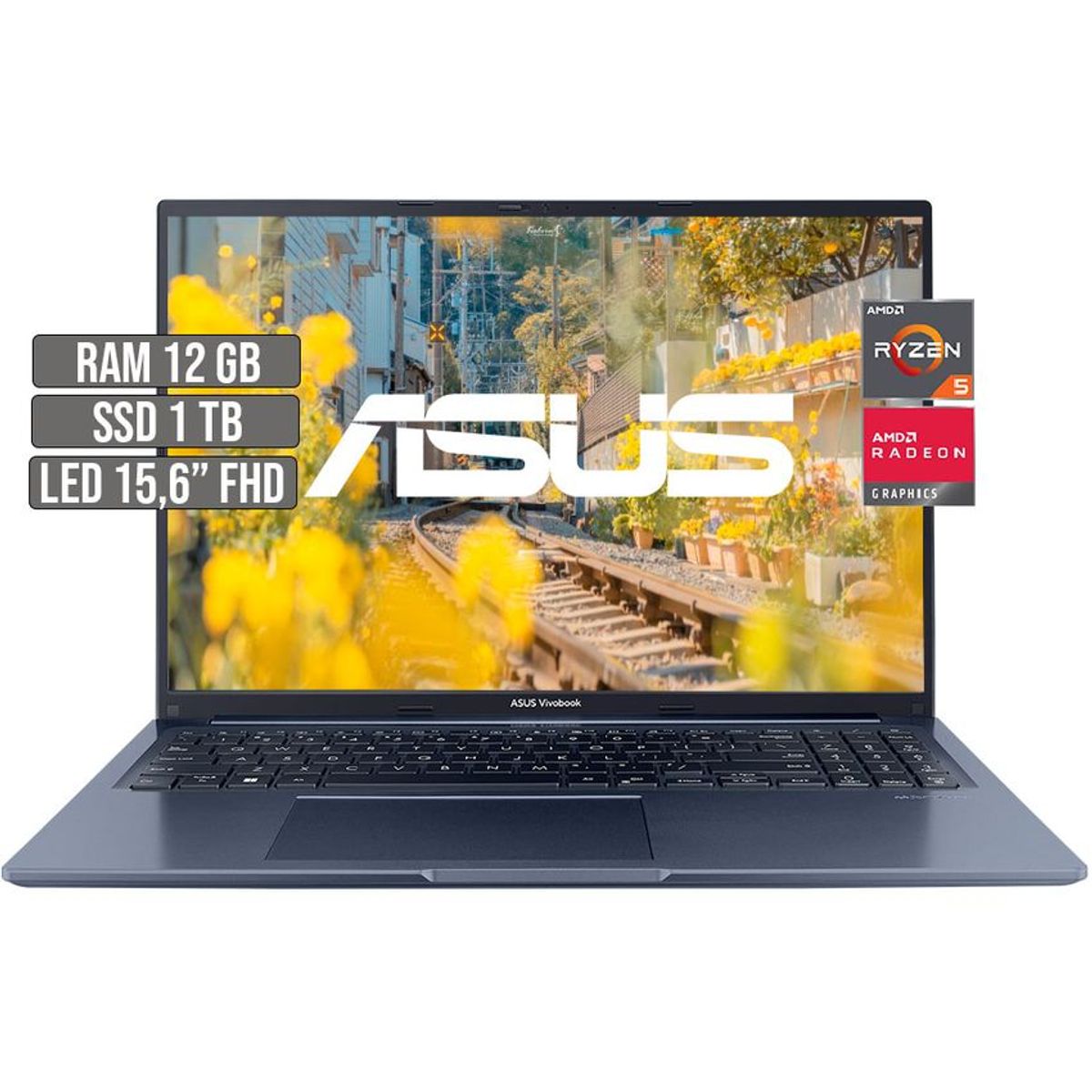 ASUS - ASUS VIVOBOOK AMD RYZEN 5-5600H SSD 1TB RAM 12GB LED 16"  FHD