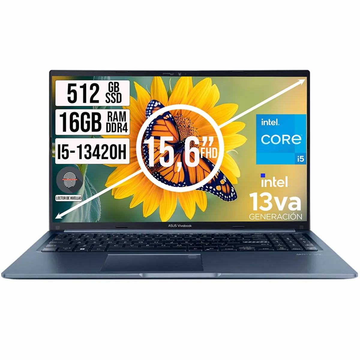 ASUS - PORTATIL ASUS INTEL CORE I5-13420H SSD 512GB RAM 16GB LED 15,6 FULL HD