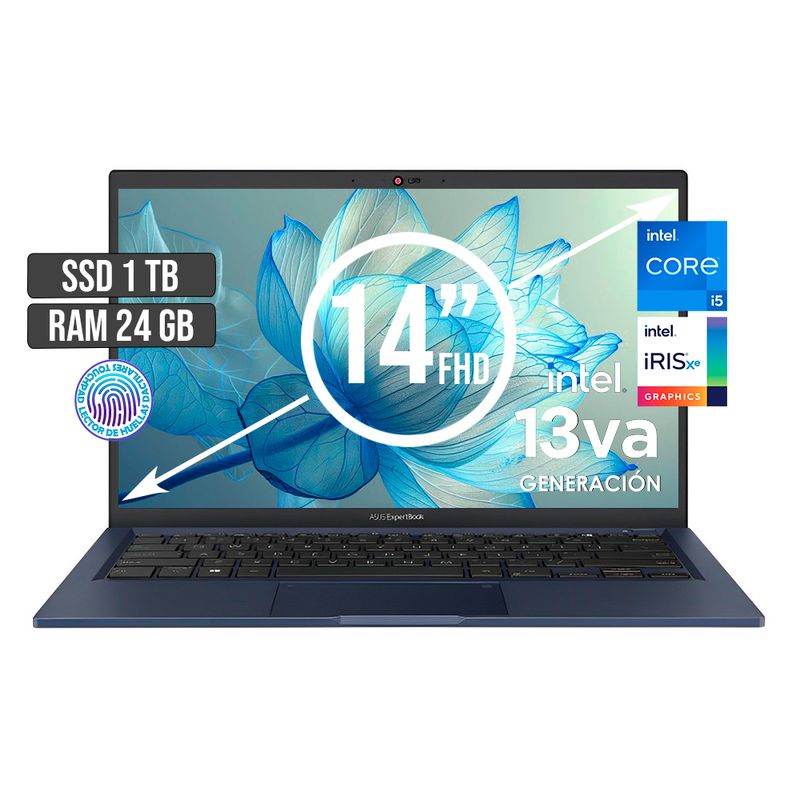 ASUS - PORTATIL ASUS INTEL CORE i5-1335U SSD 1TB RAM 24GB LED 15,6 FHD