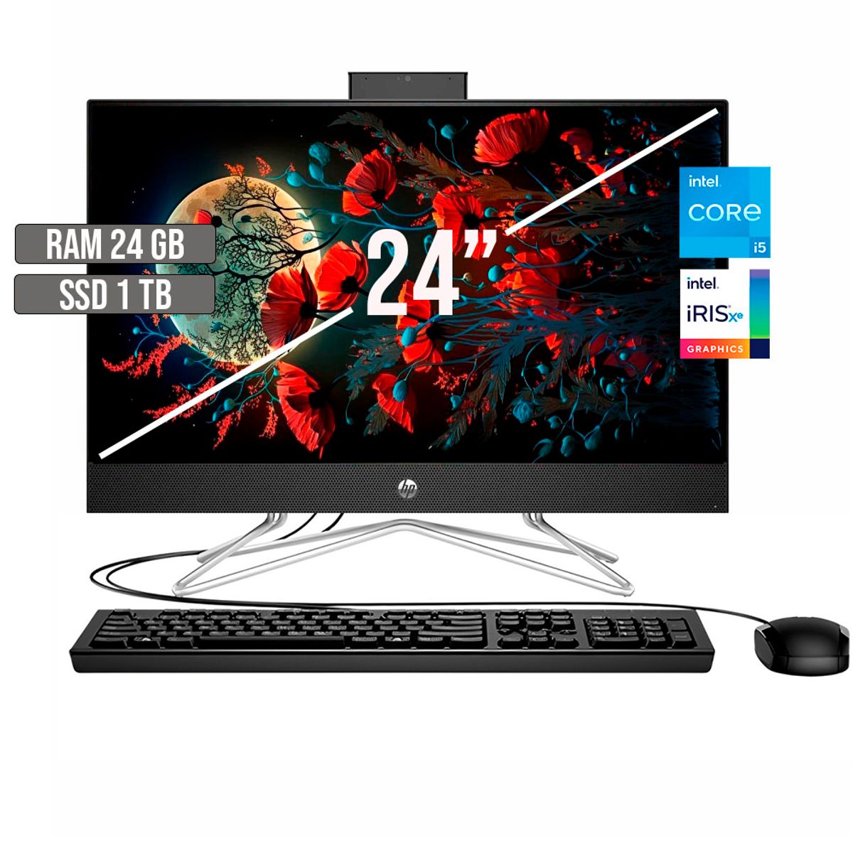 HP - TODO EN UNO HP INTEL CORE I5-1235U SSD 1TB RAM 24GB LED 24 FHD