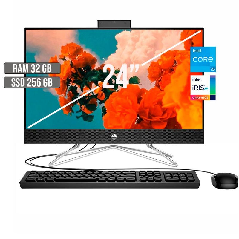 HP - TODO EN UNO HP INTEL CORE I5-1235U SSD 256GB RAM 32GB LED 24 FHD