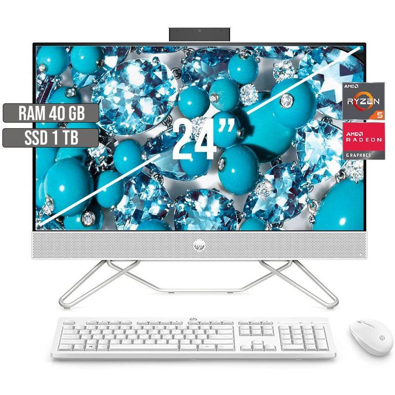HP - TODO EN UNO HP AMD RYZEN 5-5500U SSD 1TB RAM 40GB LED 24 FHD