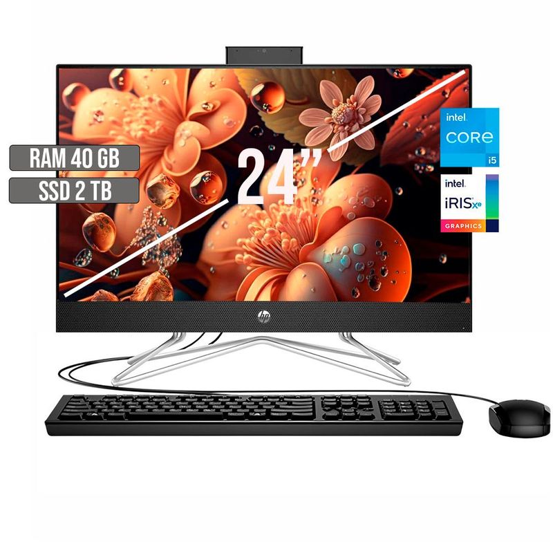 HP - TODO EN UNO HP INTEL CORE I5-1235U SSD 2TB RAM 40GB LED 24 FHD