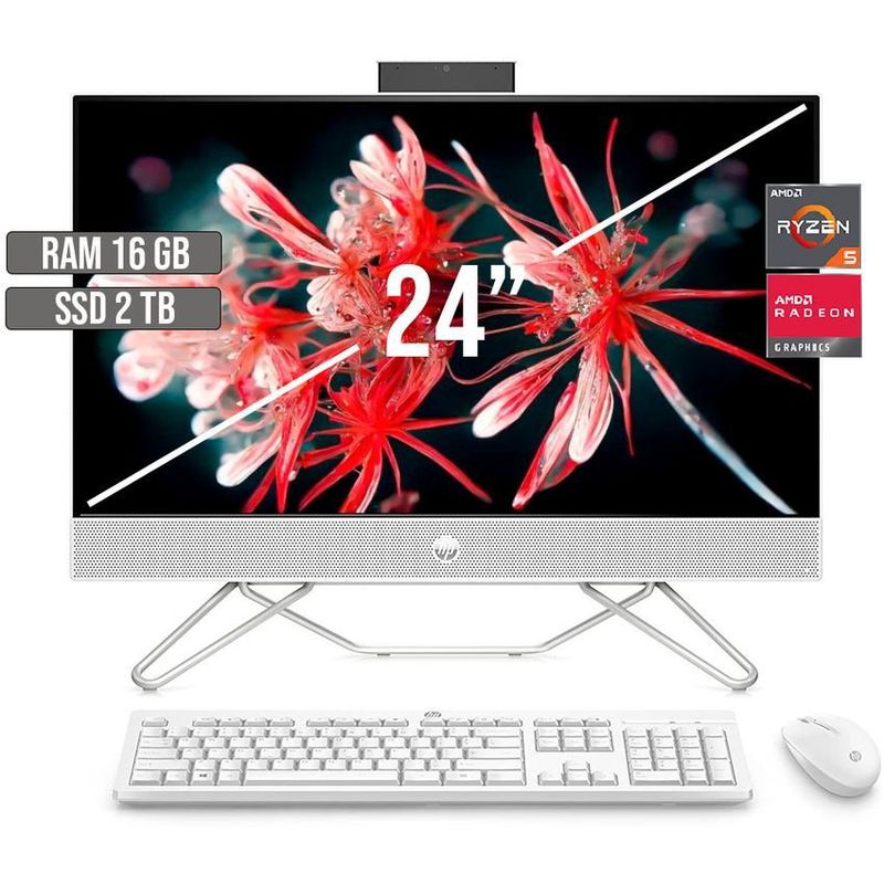 HP - TODO EN UNO HP AMD RYZEN 5-5500U SSD 2TB RAM 16GB LED 24 FHD