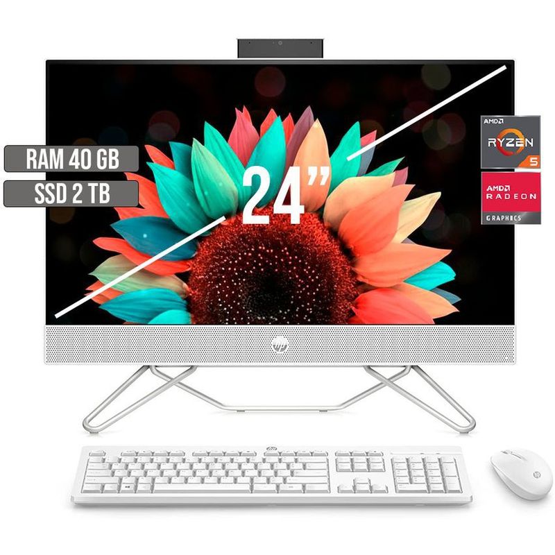 HP - TODO EN UNO HP AMD RYZEN 5-5500U SSD 2TB RAM 40GB LED 24 FHD