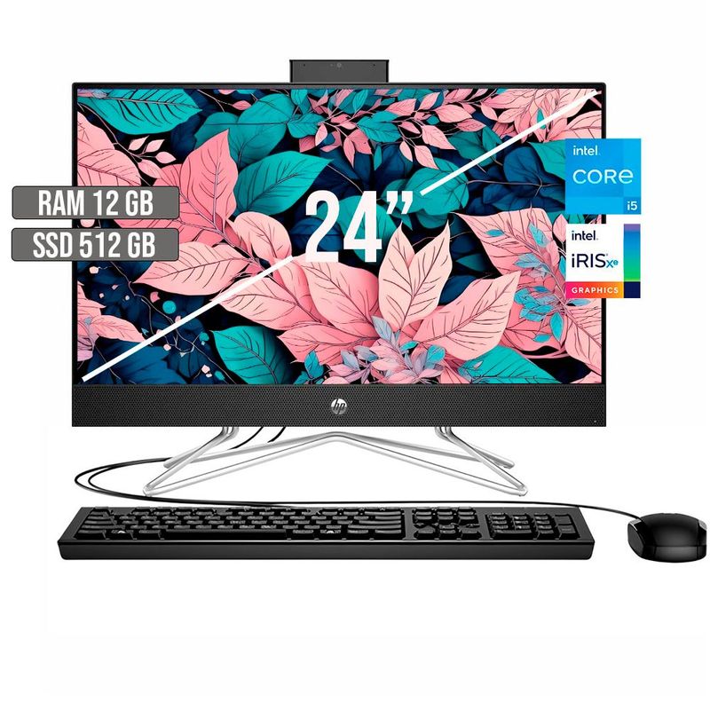 HP - TODO EN UNO HP INTEL CORE I5-1235U SSD 512GB RAM 12GB LED 24 FHD