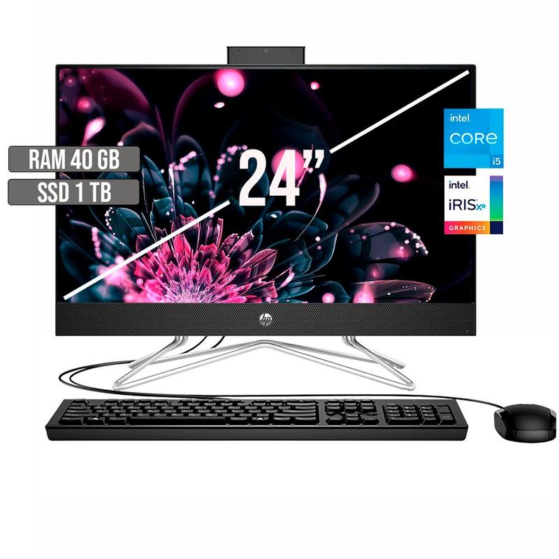 HP - TODO EN UNO HP INTEL CORE I5-1235U SSD 1TB RAM 40GB LED 24 FHD