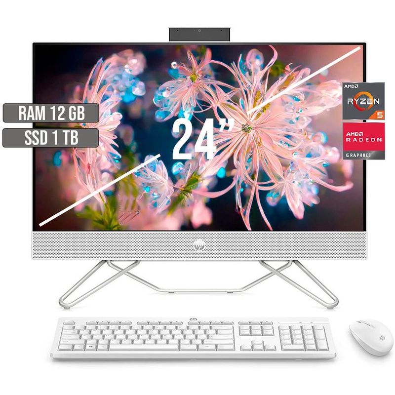 HP - TODO EN UNO HP AMD RYZEN 5-5500U SSD 1TB RAM 12GB LED 24 FHD