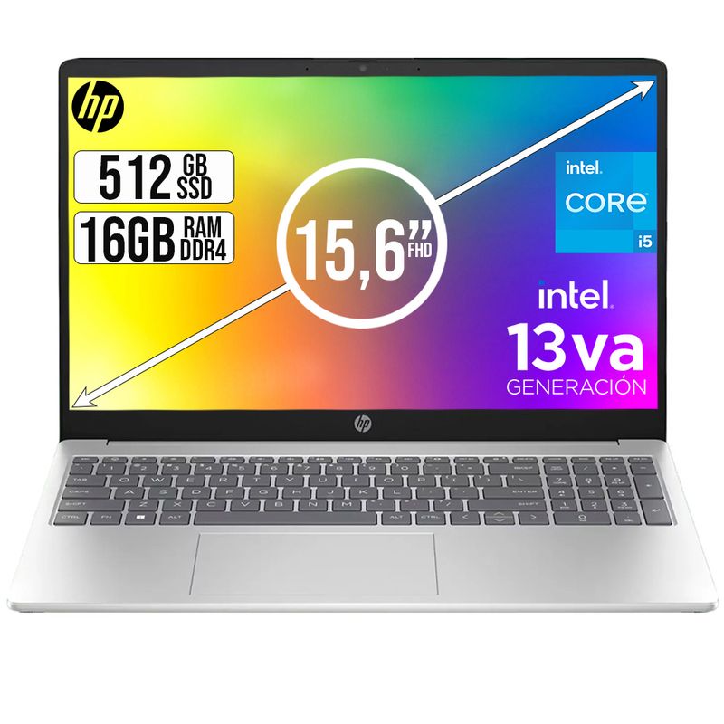 HP - PORTATIL HP 15 INTEL CORE I5 1334U SSD 512GB RAM 16GB 15,6" FHD