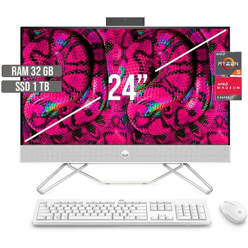 HP - TODO EN UNO HP AMD RYZEN 5-5500U SSD 1TB RAM 32GB LED 24 FHD