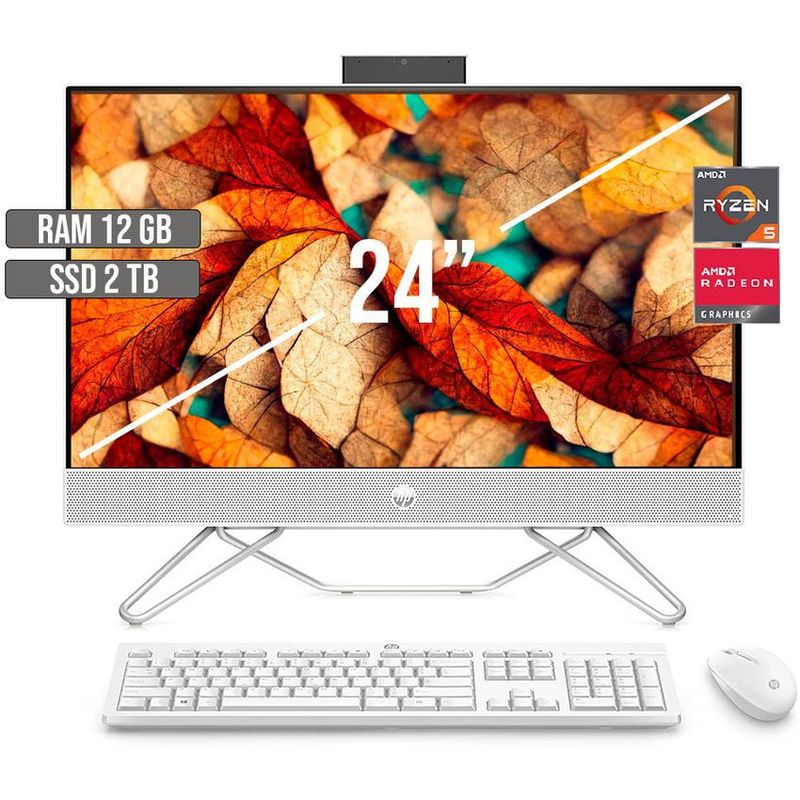 HP - TODO EN UNO HP AMD RYZEN 5-5500U SSD 2TB RAM 12GB LED 24 FHD