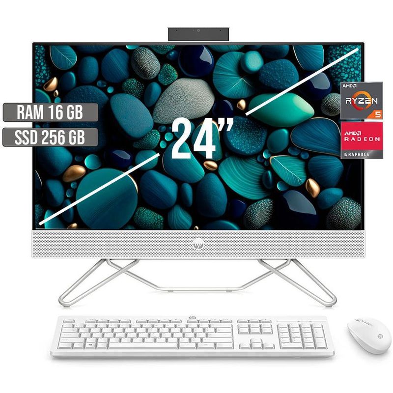 HP - TODO EN UNO HP AMD RYZEN 5-5500U SSD 256GB RAM 16GB LED 24 FHD