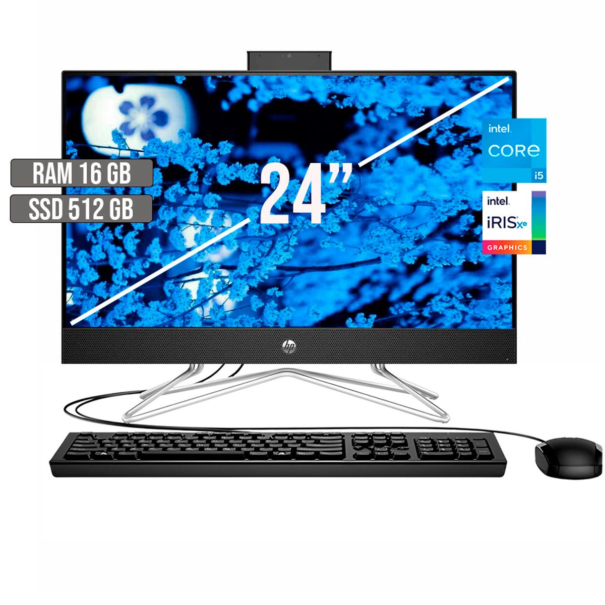 HP - TODO EN UNO HP INTEL CORE I5-1235U SSD 512GB RAM 16GB LED 24 FHD