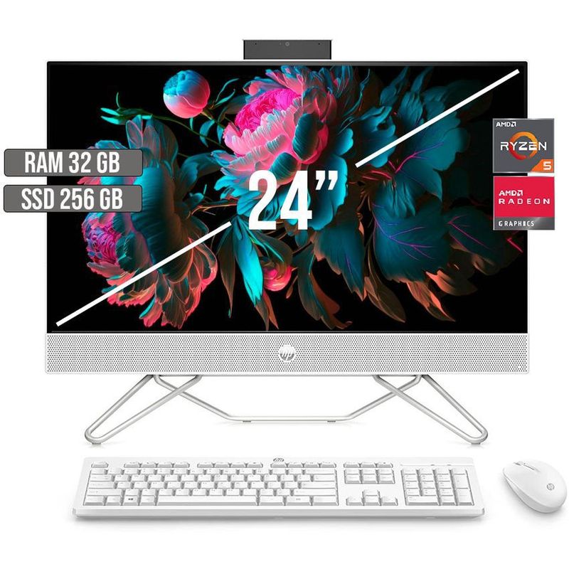 HP - TODO EN UNO HP AMD RYZEN 5-5500U SSD 256GB RAM 32GB LED 24 FHD