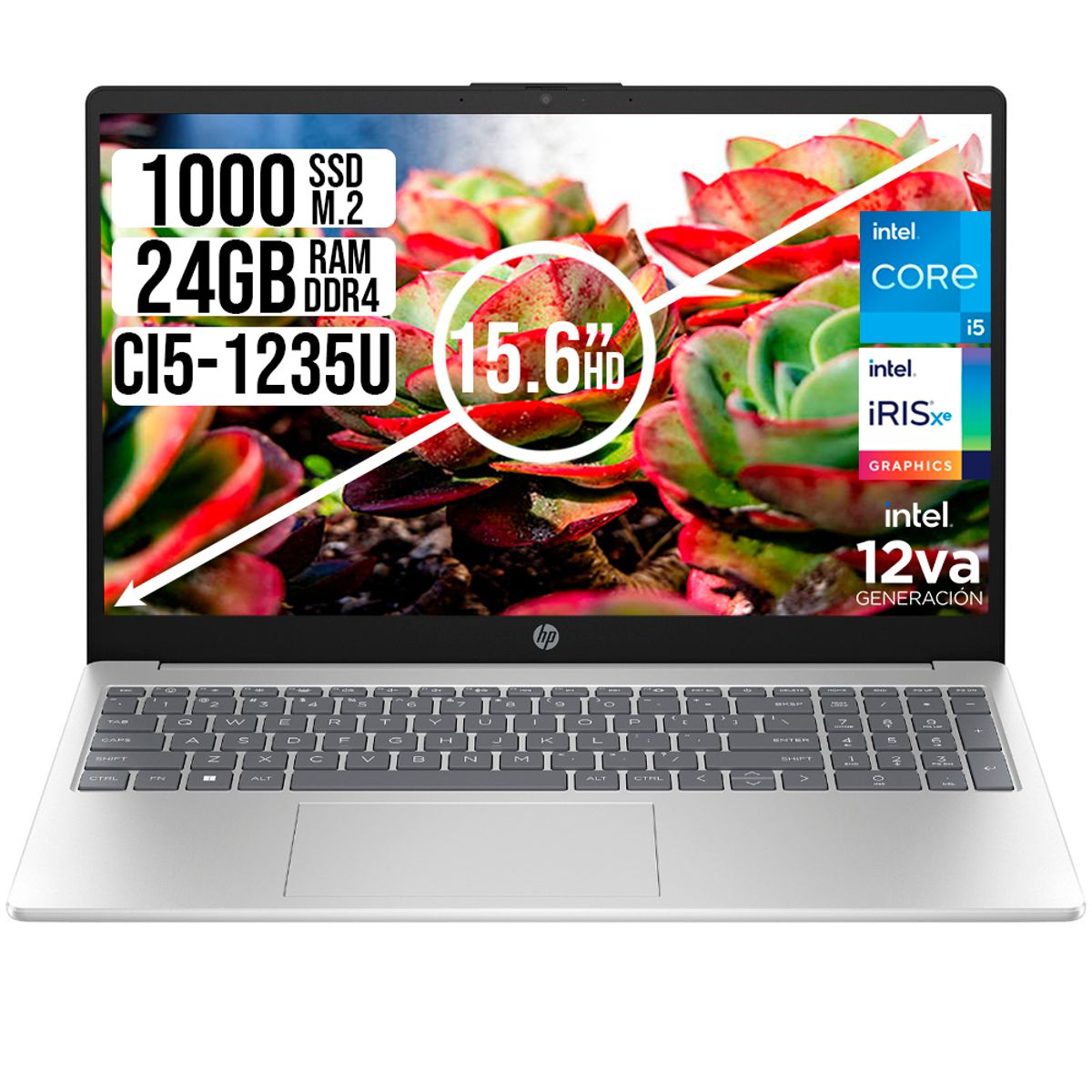 HP - PORTATIL HP INTEL CORE I5-1235U SSD 1TB RAM 24GB LED 15.6 HD
